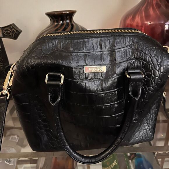 Kate Spade Black Croc-Embossed Women's Bag - Picture 2 of 4